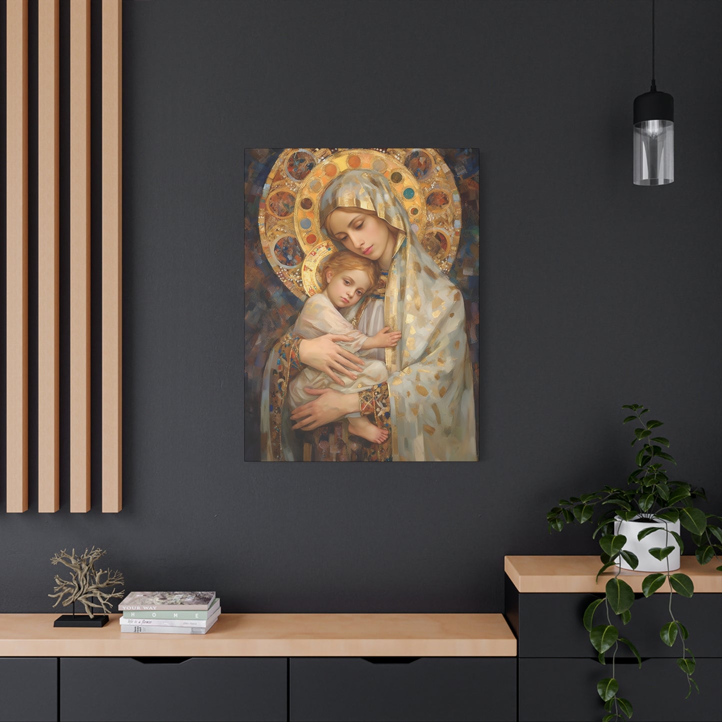 Madonna and Child - Gallery Wrapped Canvas - Sanctified Souls Print - Religious Art for your Home - The Virgin Mary and The Christ Child