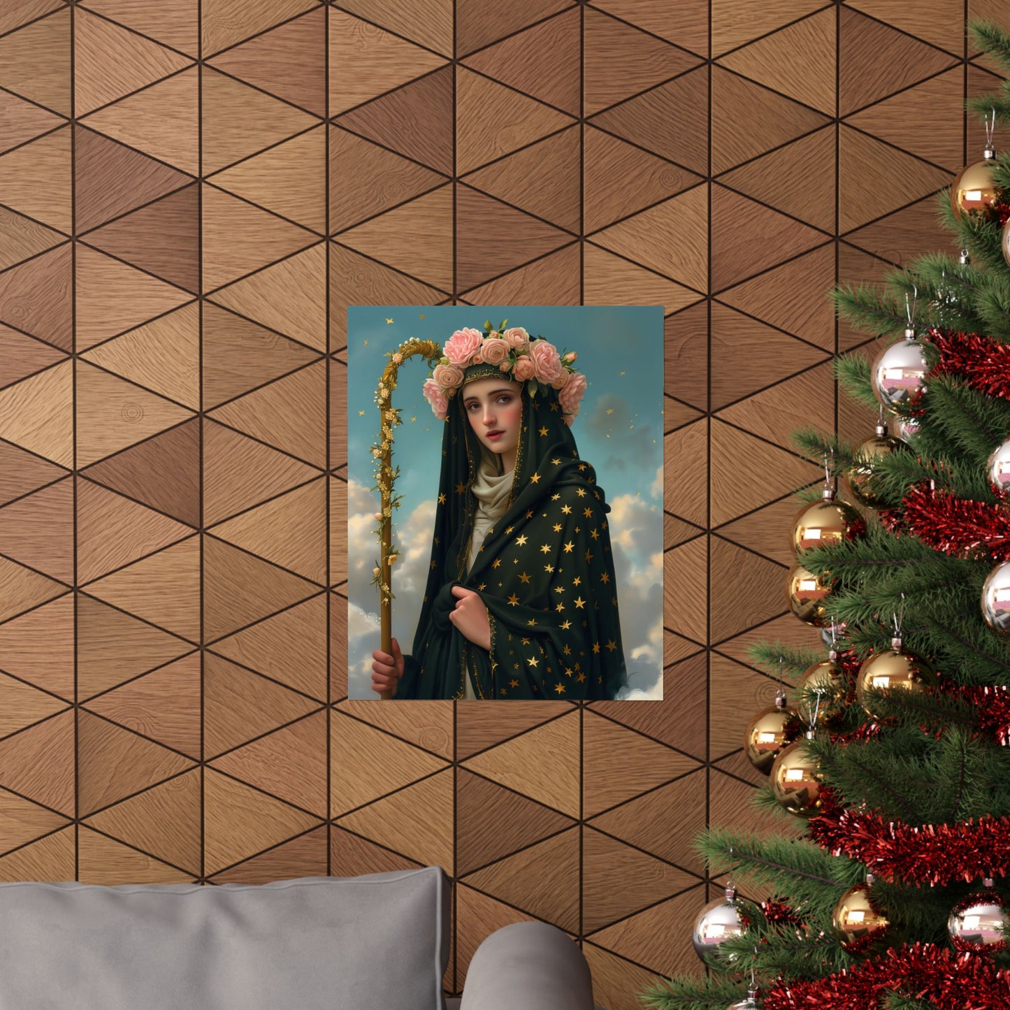Saint Aldegund / Saint Aldegundis  - Sanctified Souls Print - Multiple Sizes - Premium Matte Vertical Posters