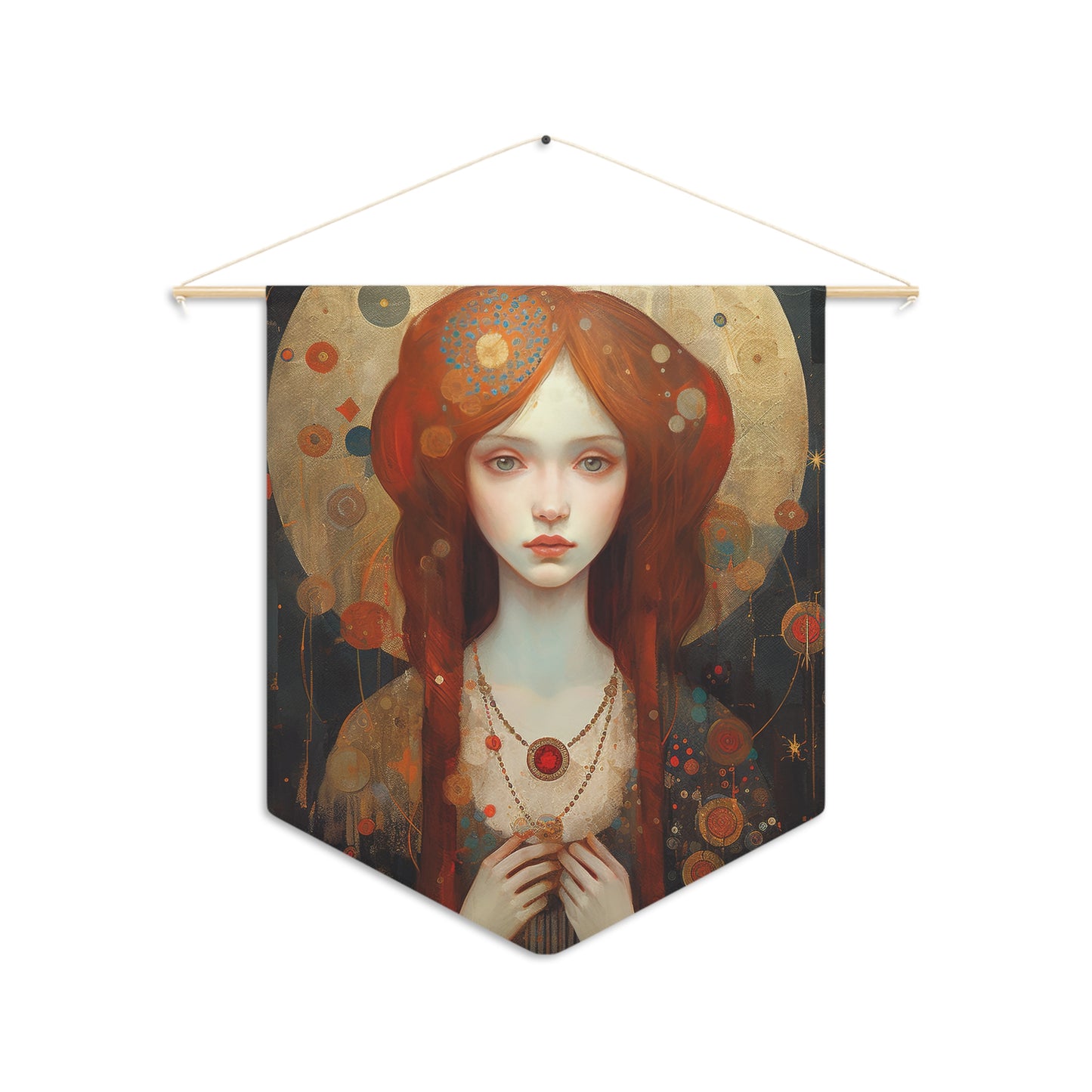 Saint Lucy Wall Banner / Wall Hanging / Pennant - Unique Religious Art for your home - Prayer room - Catholic Home Art - Large - 18" x 21"