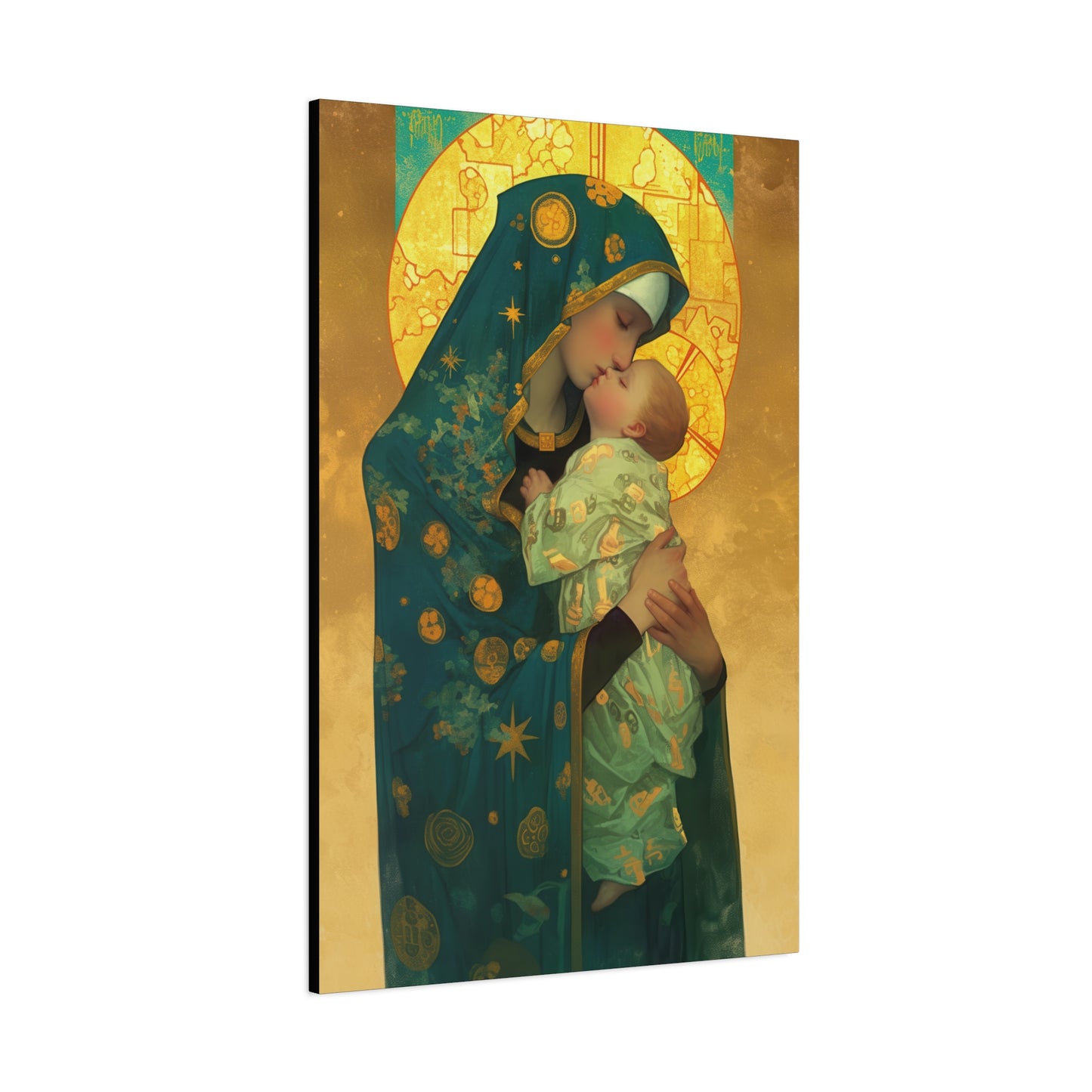 Peaceful Refuge - Mary and the Christ Child - Museum Wrapped Canvas - Print - Religious Art for your Home - Catholic Saint Art