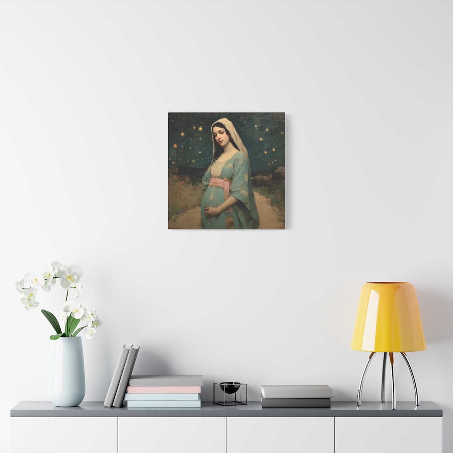 Our Lady of 'O' - Our Lady of Expectation - Mother Mary - Marian Art - Gallery Wrapped Canvas - Print - Catholic Art Print