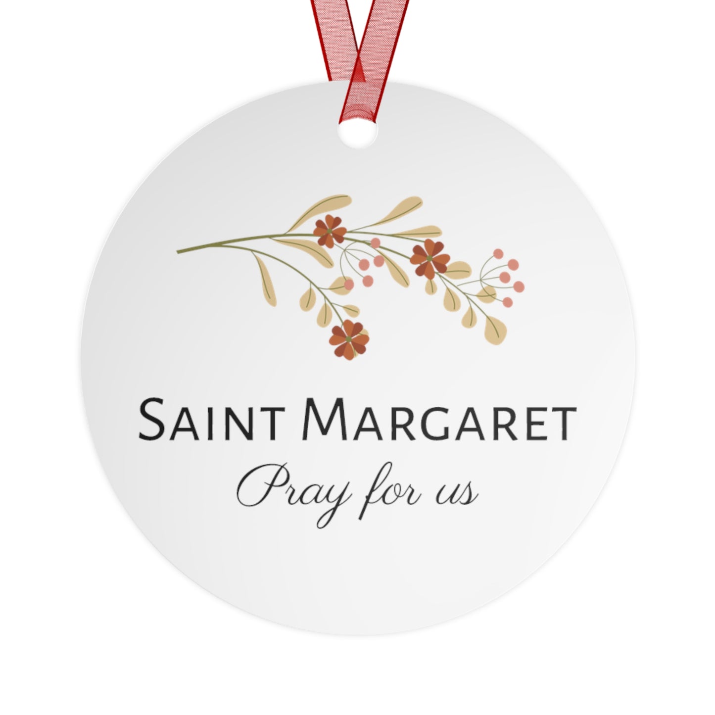Saint Margaret of Castello Metal Ornament - Religious Holiday Christmas Ornament and Keepsake - Double sided - Blessed Margaret
