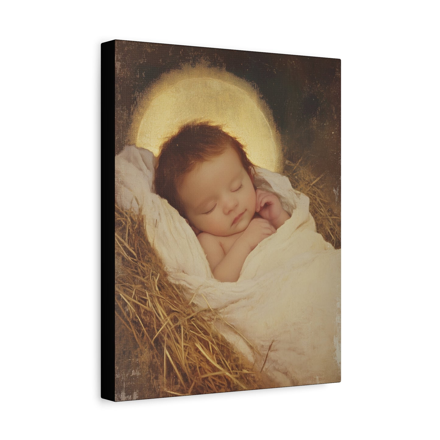Jesus, the Newborn Light of the World - Gallery Wrapped Canvas - Print - Religious Art for your Home - Catholic Art Print
