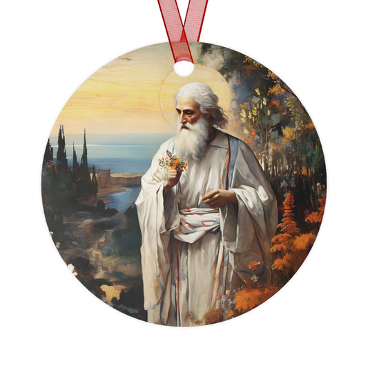 God's Footsteps in Eden Ornament - Religious Holiday Christmas Ornament and Keepsake - Double sided Keepsake Religious Ornament