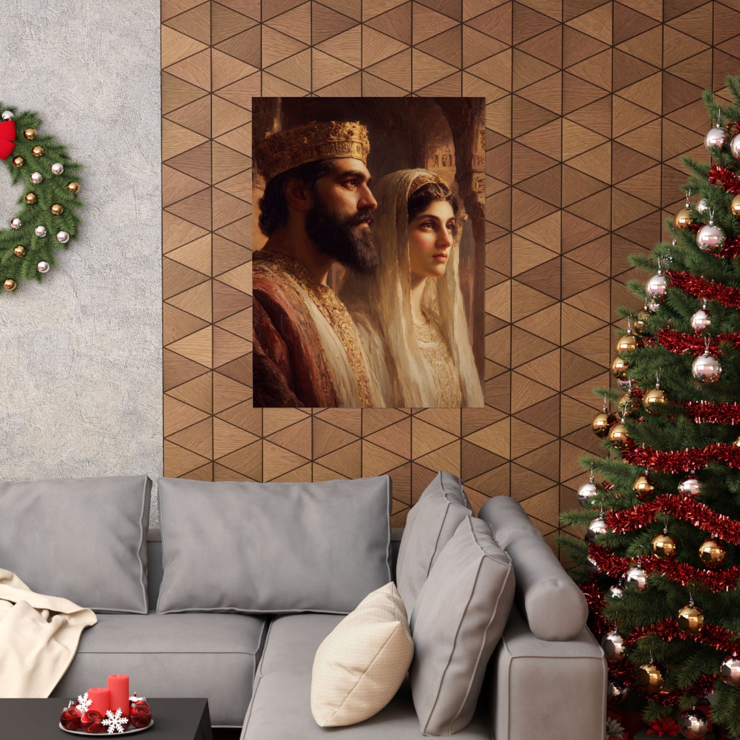 King Xerxes and Queen Esther - Sanctified Souls Print - Multiple Sizes - Premium Matte Vertical Posters