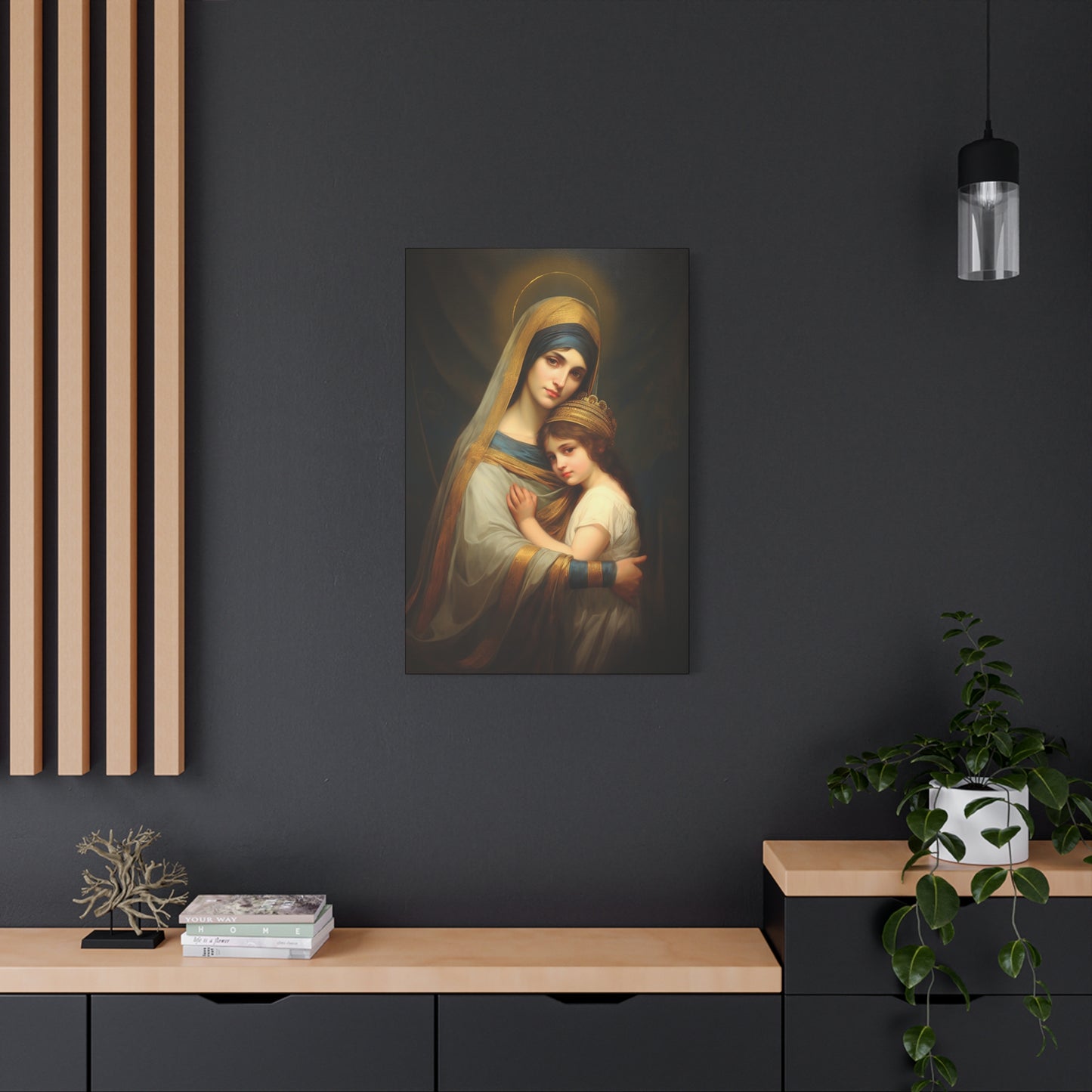 Saint Anne mother of Mary the Blessed Virgin - Museum Wrapped Canvas - Sanctified Souls Print - Religious Art for your Home