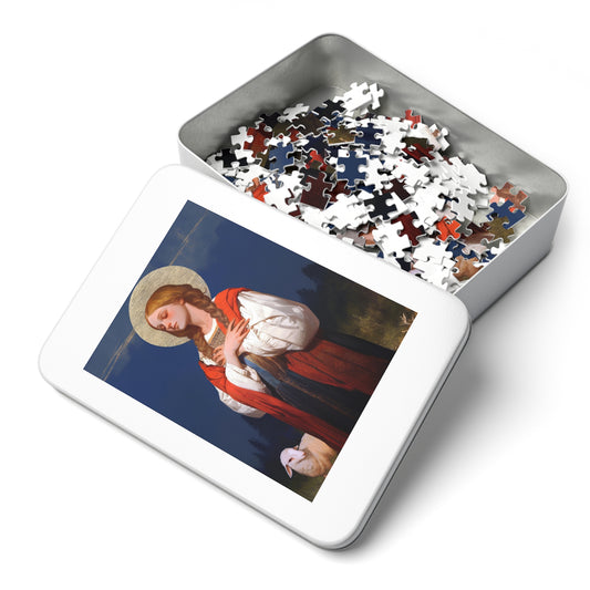 Saint Genevieve - Puzzle & Keepsake Tin - Religious Jigsaw Puzzle (30, 110, 252, 500,1000-Piece)