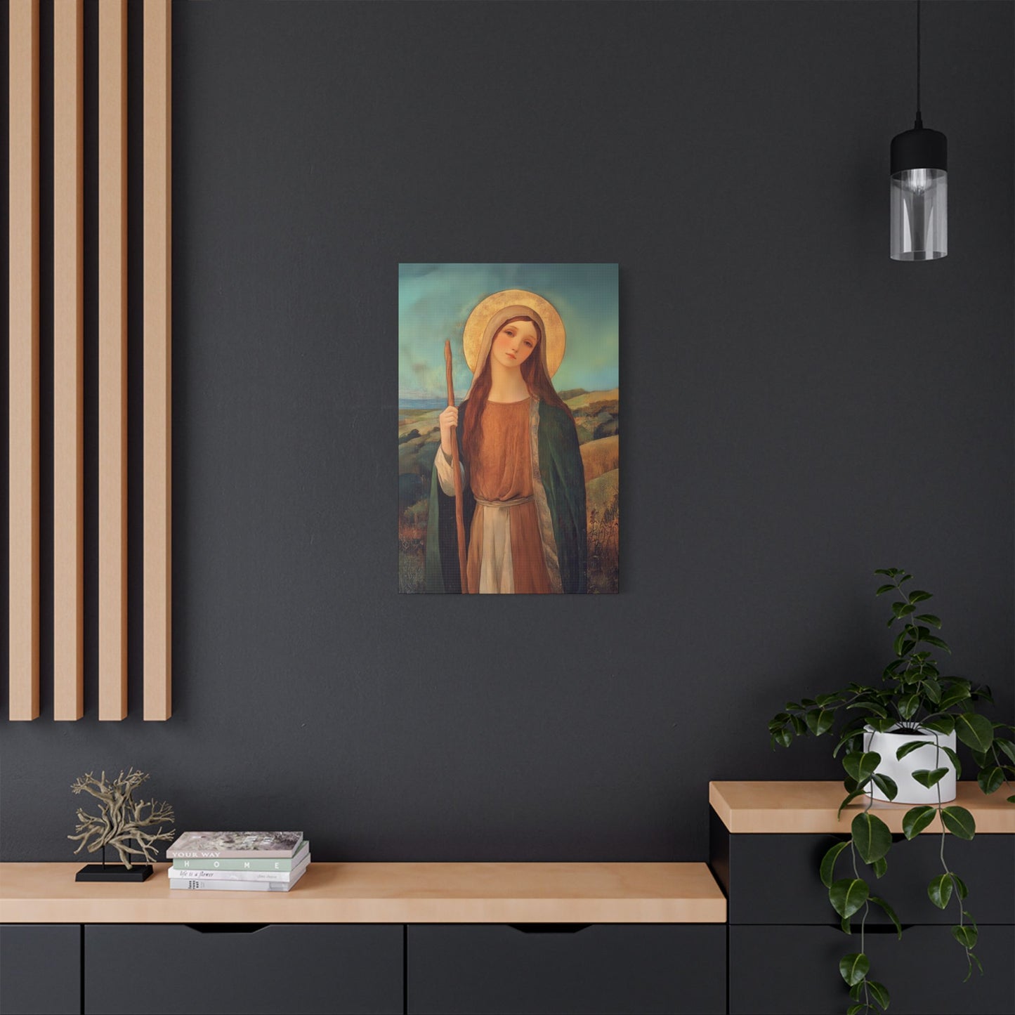 Saint Breage // Saint Breaca -  Wrapped Canvas Print - Multiple Sizes - Catholic Home art Matte Canvas, Stretched