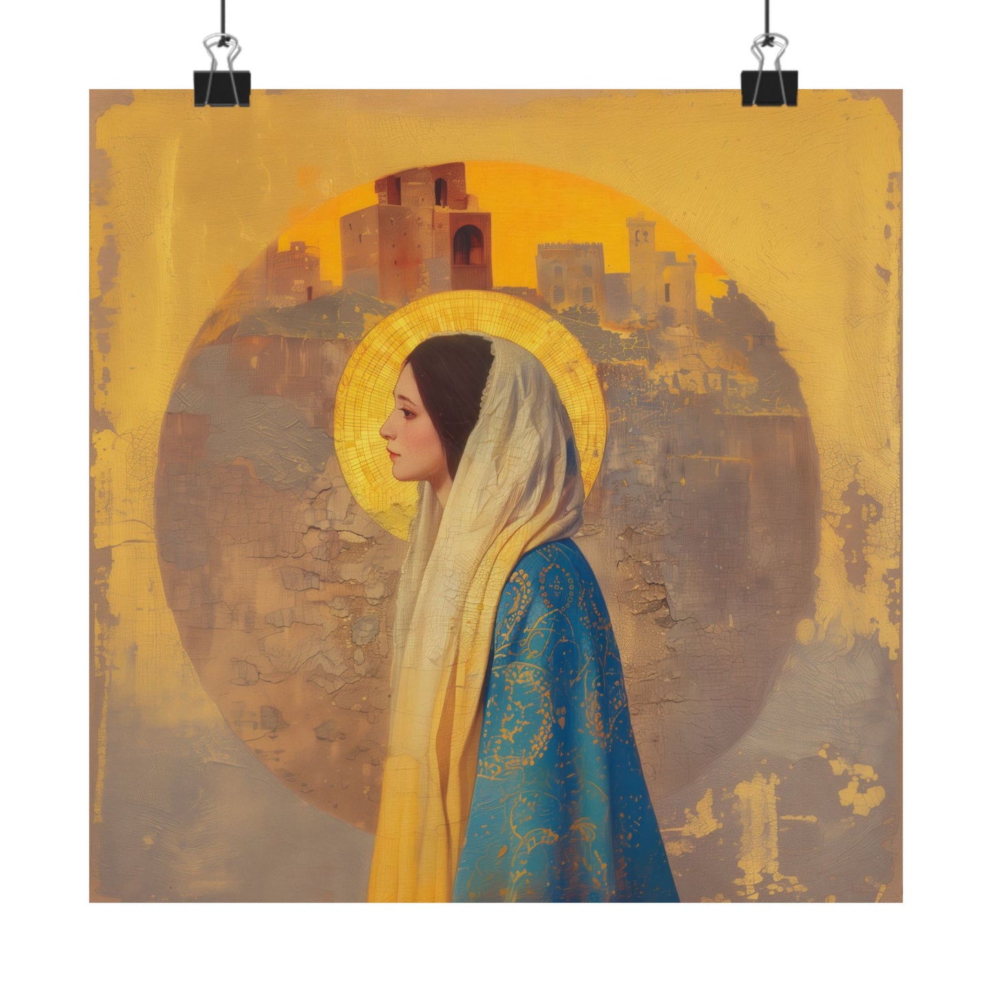 Mary of Nazareth - Mother Mary - Marian Title - Virgin Mary - Sanctified Souls Print - Multiple Sizes - Premium Matte Vertical Posters