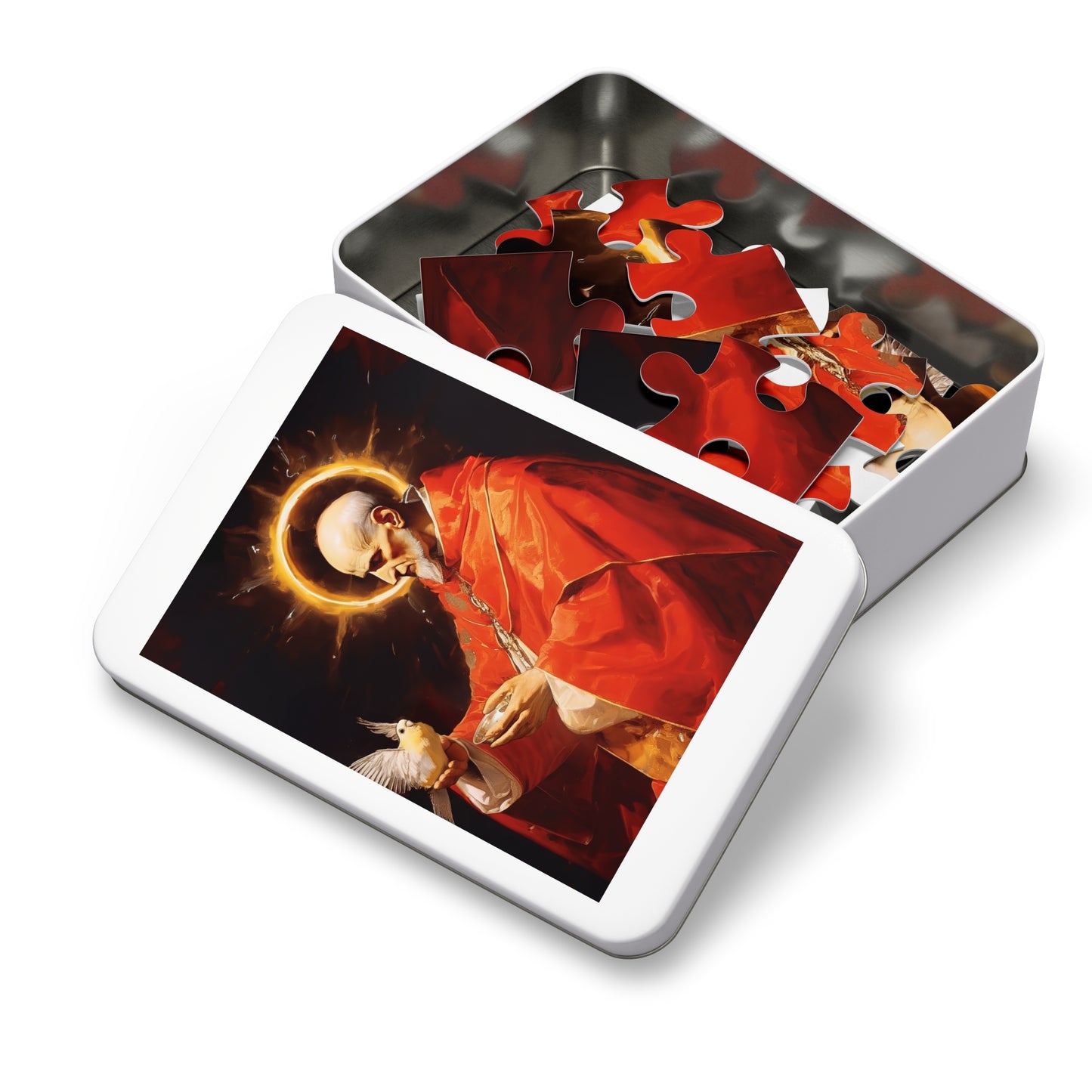 Saint Pope Gregory - Puzzle and Keepsake Tin - Religious Jigsaw Puzzle (30, 110, 252, 500,1000-Piece) - Religious Puzzle