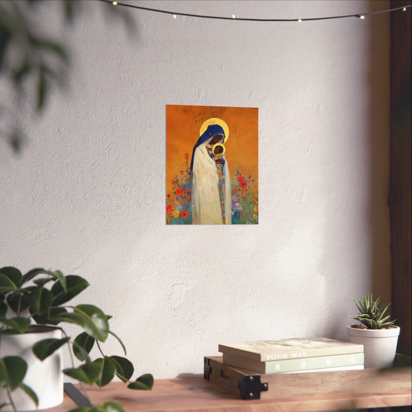 The Divine Embrace- Our Lady of Kibeho's Love - Sanctified Souls Print - Multiple Sizes - Premium Posters - Catholic Art - Christian