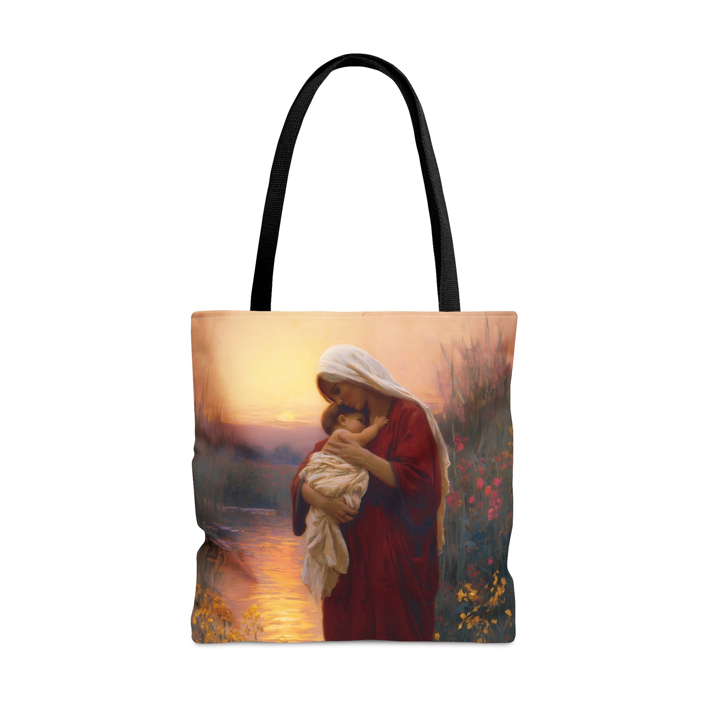 Saint Elizabeth, Mother to John the Baptist Tote Bag - Large Medium Small Faith Art Bag - Catholic Faith Purse - Double Sided
