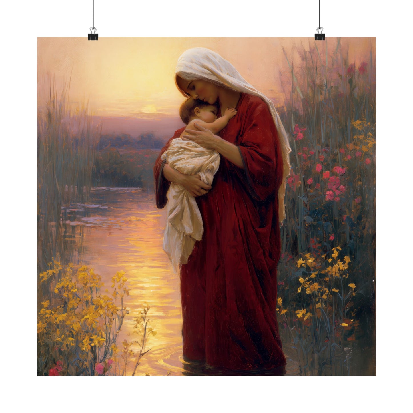 Saint Elizabeth, Mother to John the Baptist - Sanctified Souls Print - Multiple Sizes - Premium Matte Vertical Posters