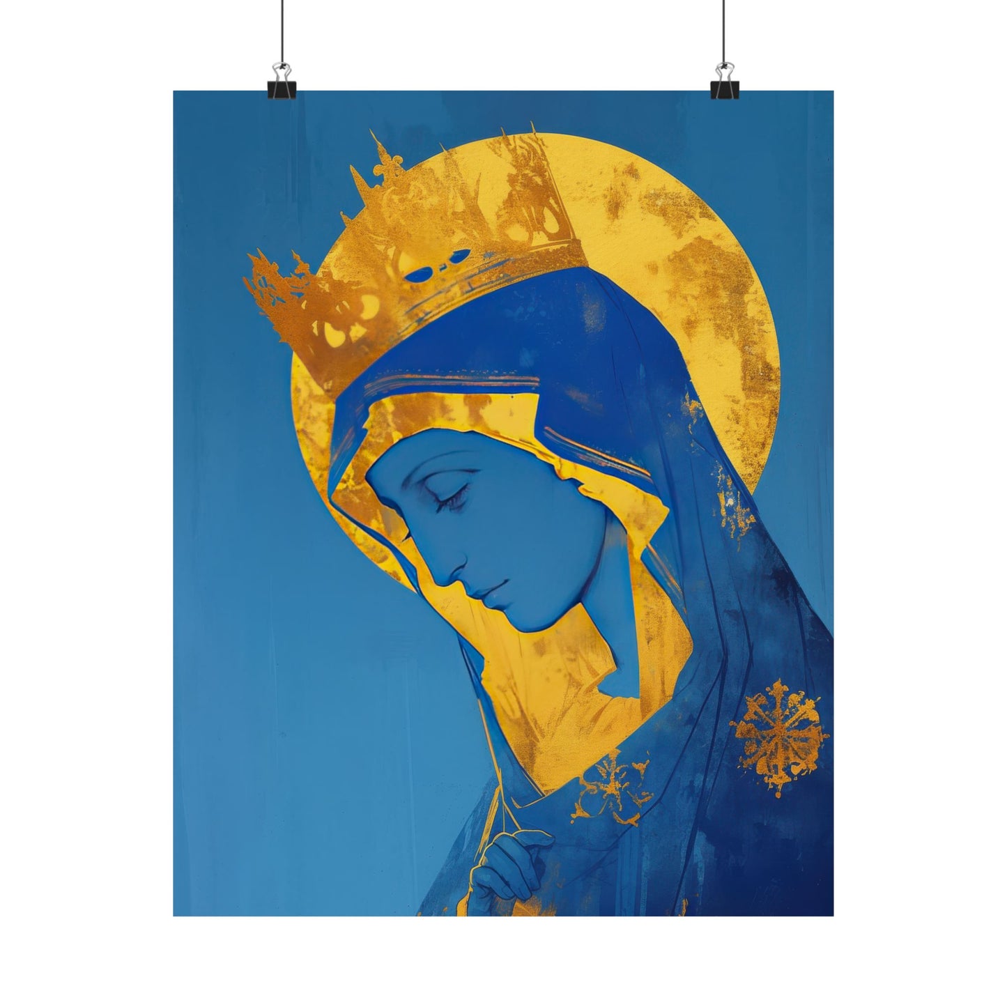 Mother Mary - Light of All Faithful Poster Print - Sanctified Souls Print - Multiple Sizes - Premium Posters - Catholic Art - Virgin Mary