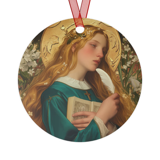 Saint Petronilla Metal Ornament - Religious Holiday Christmas Ornament and Keepsake - Catholic Religious Keepsake
