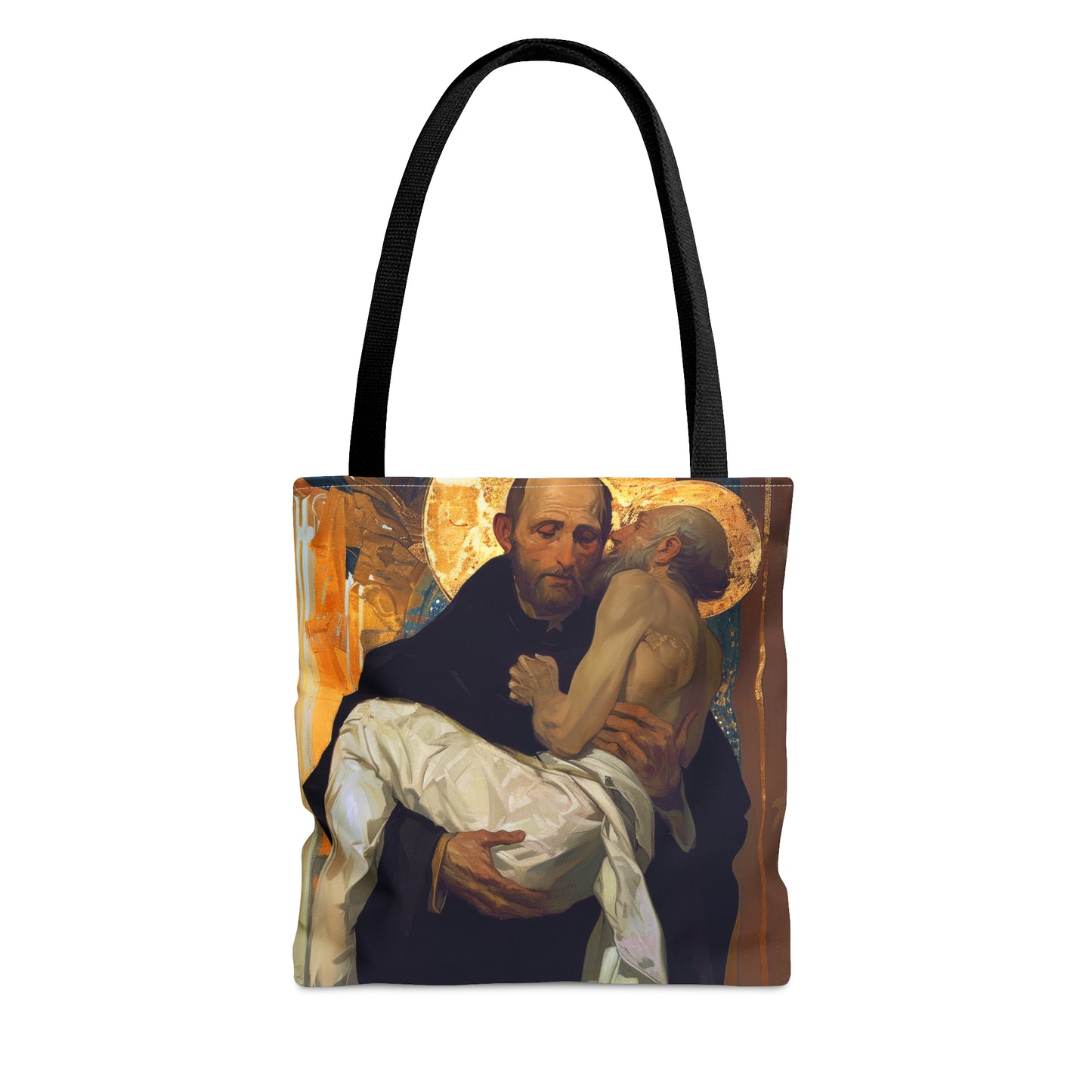 Saint John of God Tote Bag - Large Medium Small Faith Art Bag - Catholic Faith Purse - Religious Carry All Reusable Tote Bag