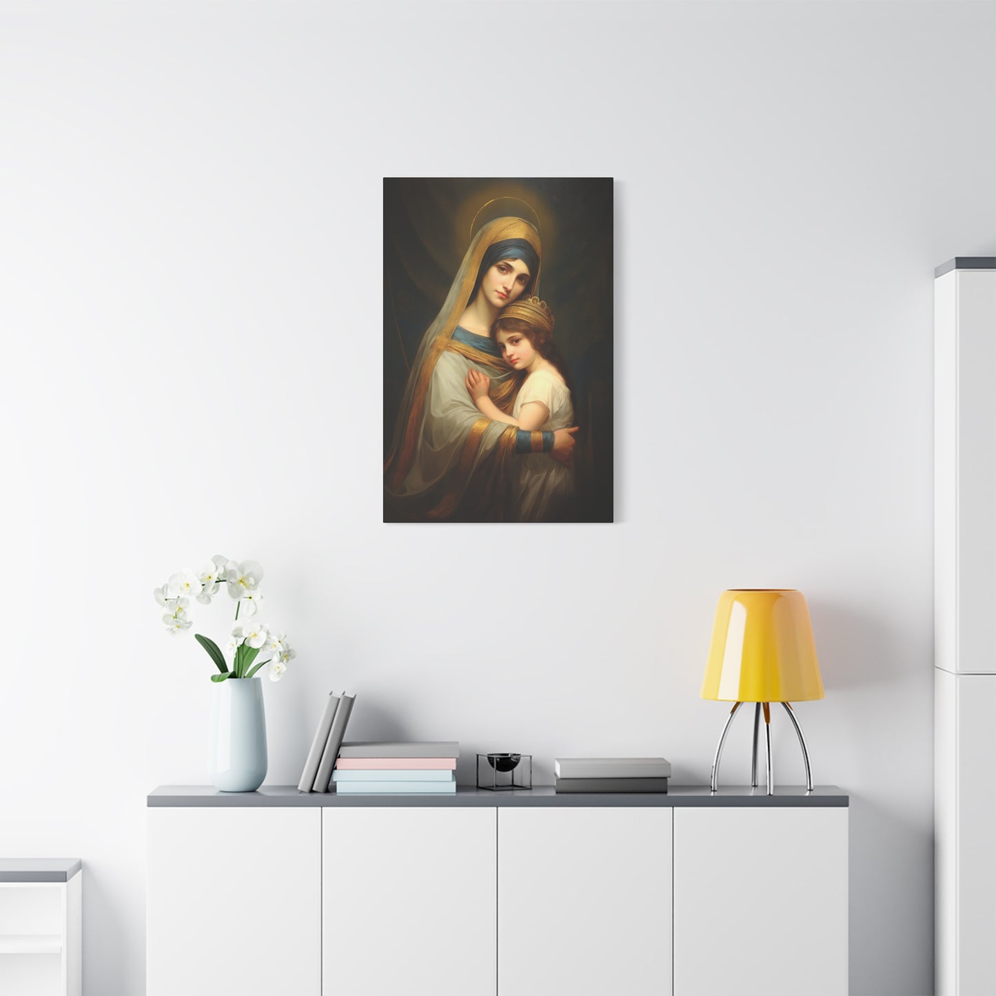 Saint Anne mother of Mary the Blessed Virgin - Museum Wrapped Canvas - Sanctified Souls Print - Religious Art for your Home