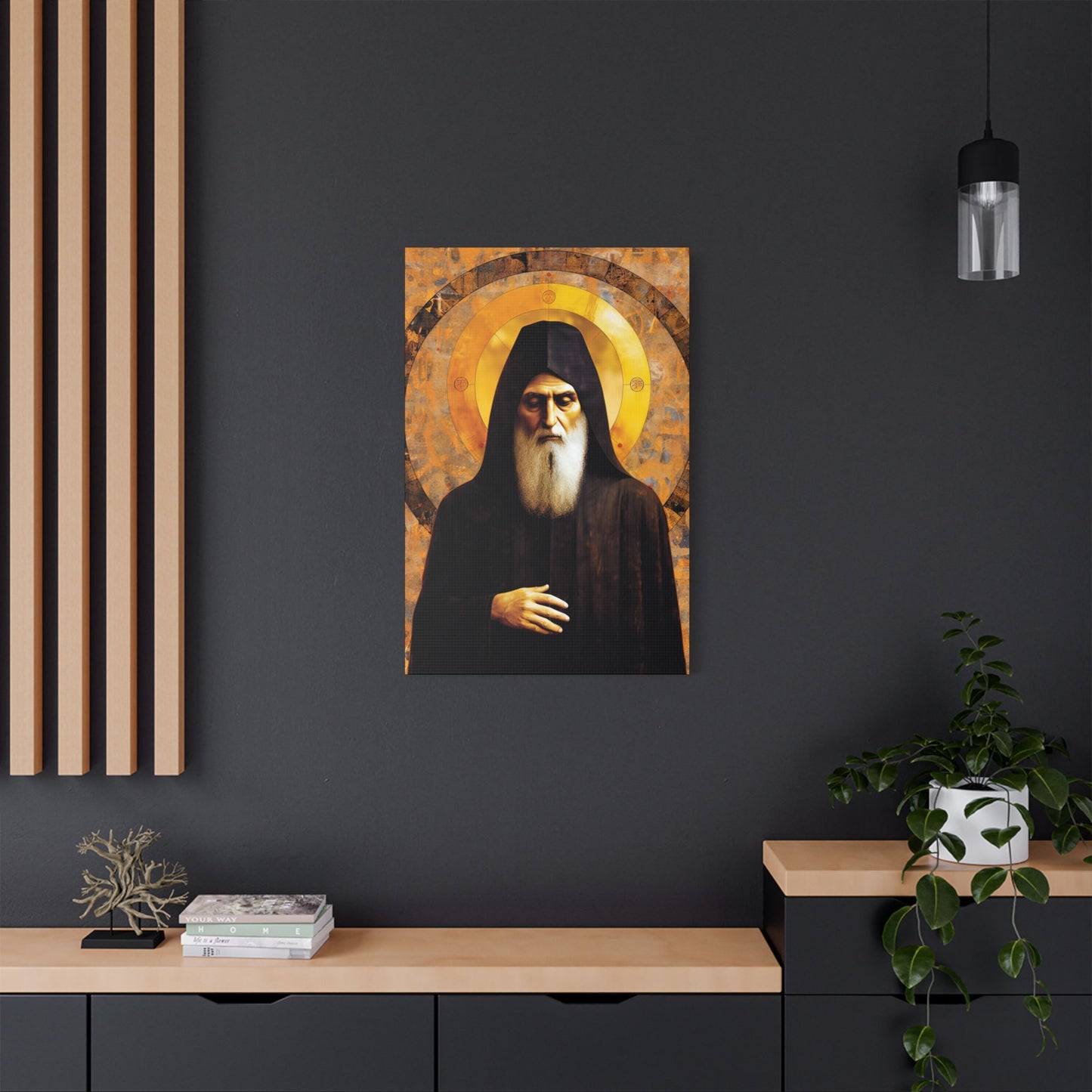 Saint Charbel Makhlouf Canvas Print - Multiple Sizes - Catholic Home art - Museum Wrapped Canvas - Sanctified Souls Print - Saint Sharbel