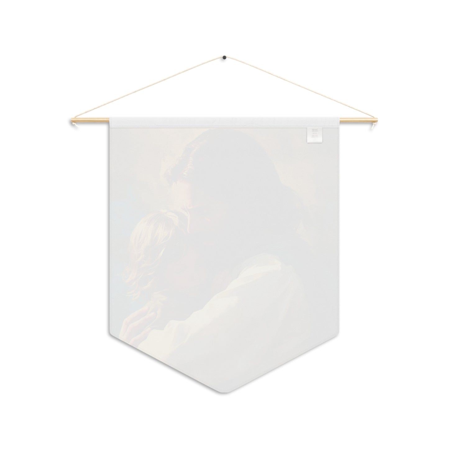 Christ's Compassionate Embrace Pennant / Banner / Wall Hanging - Prayer room art - 18" x 21" - Catholic Gift