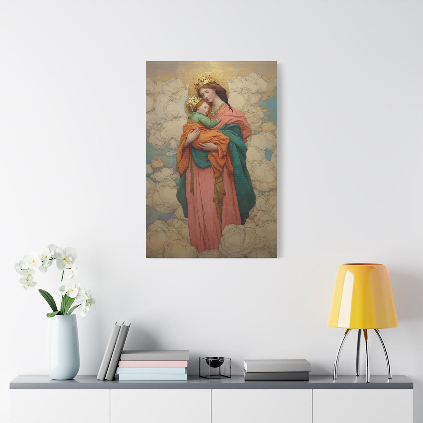 Our Lady of Perpetual Help -  Museum Wrapped Canvas Print - Multiple Sizes - Catholic Home art Matte Canvas