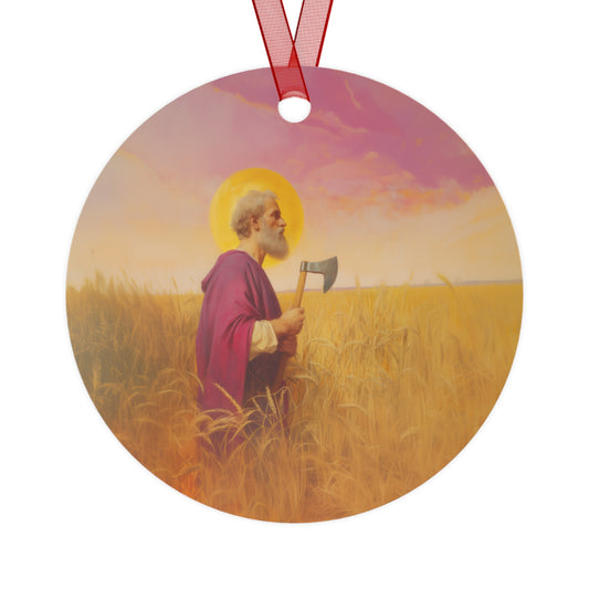 Saint Matthias Metal Ornament - Religious Holiday Christmas Ornament and Keepsake - Prayer Ornament