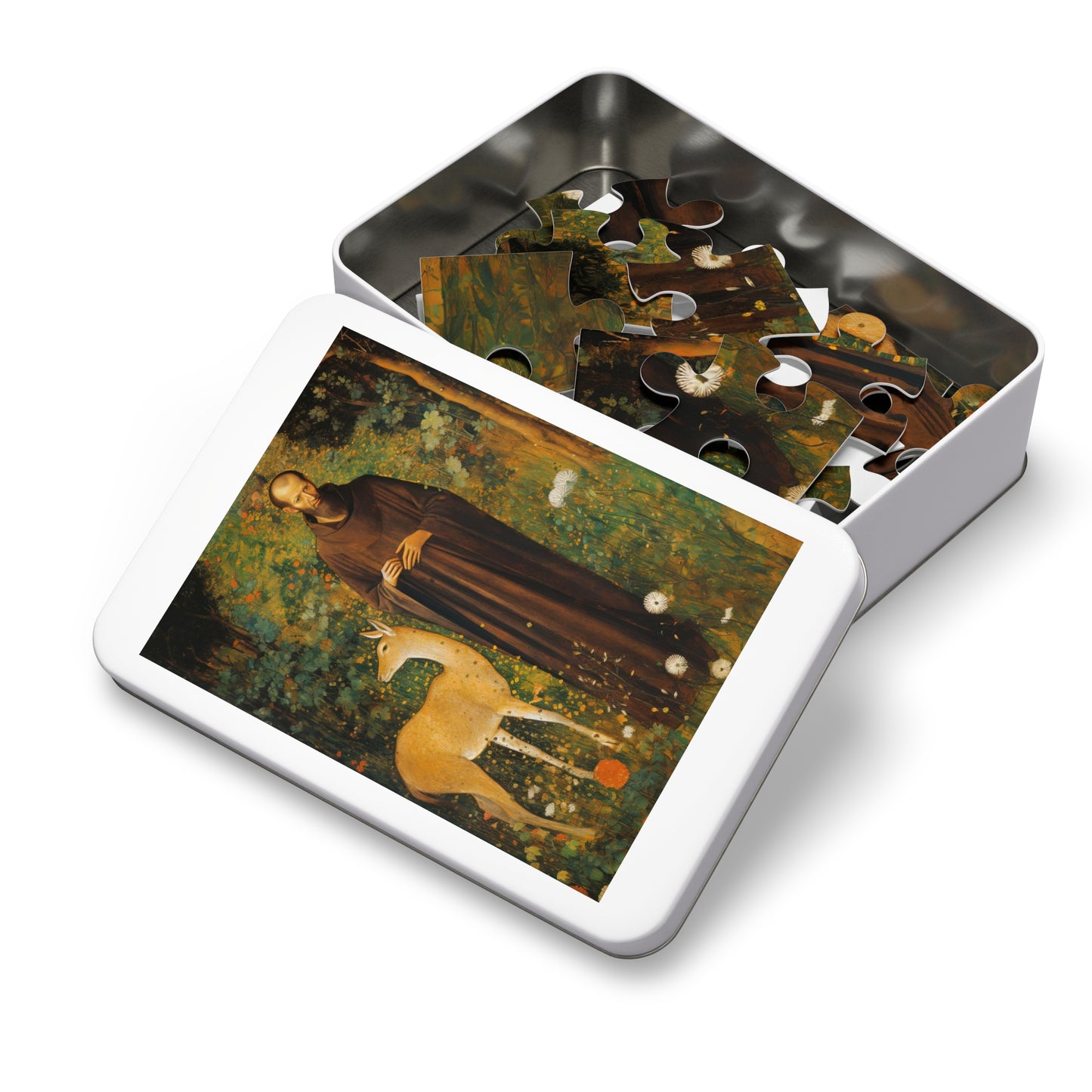 Saint Giles - Puzzle and Keepsake Tin - Religious Jigsaw Puzzle (30, 110, 252, 500,1000-Piece) - Religious Puzzle