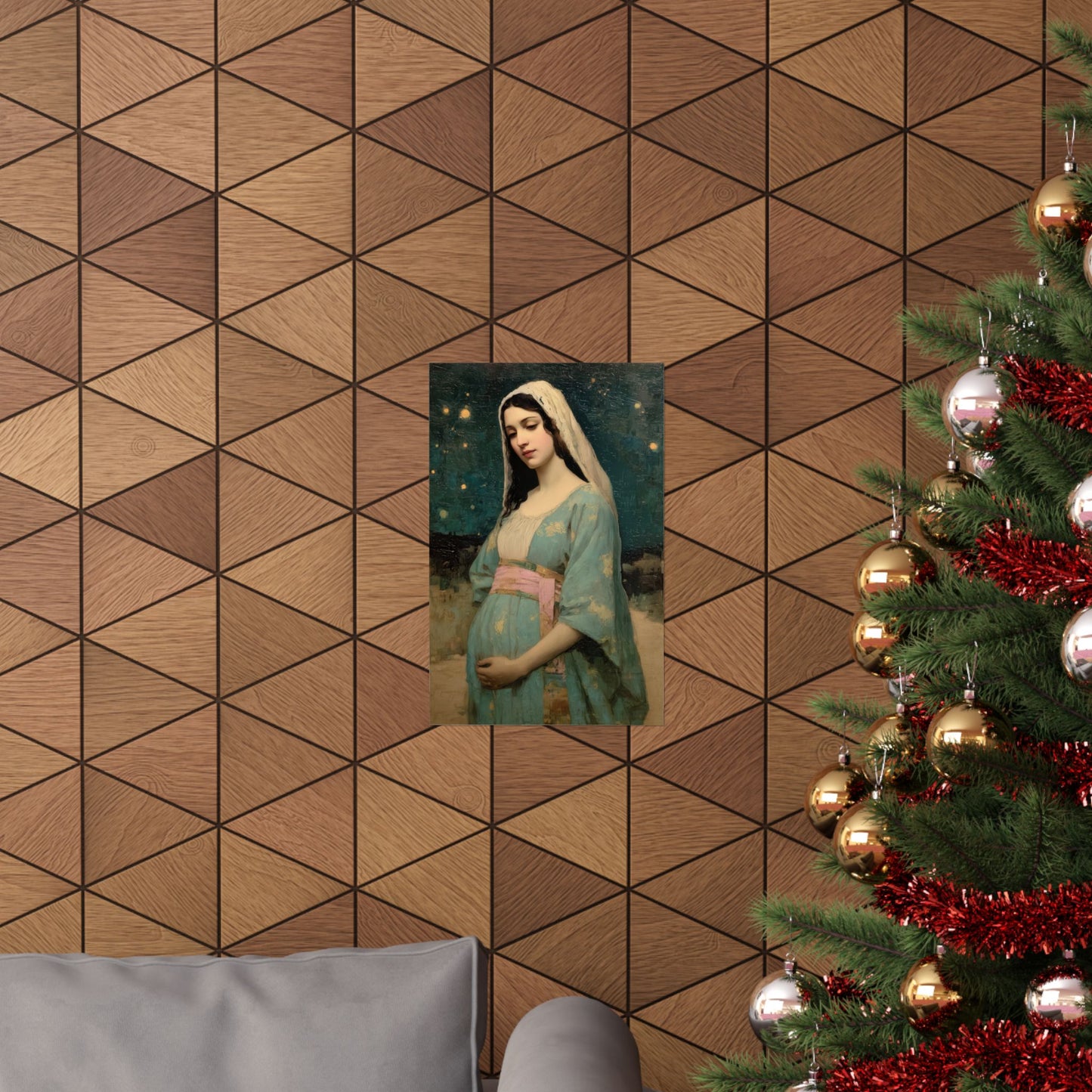 Our Lady of 'O' - Our Lady of Expectation - Mother Mary - Marian Art - Sanctified Souls Print - Multiple Sizes - Premium Vertical Posters