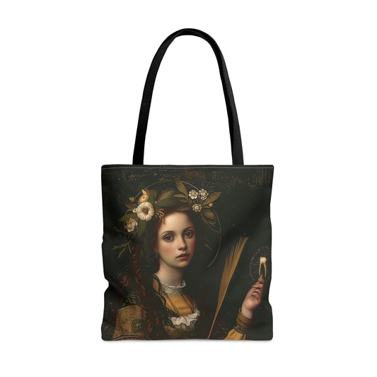 Saint Apollonia Tote Bag - Large Medium Small Faith Art Bag - Catholic Faith Purse - Religious Carry All Reusable Tote Bag