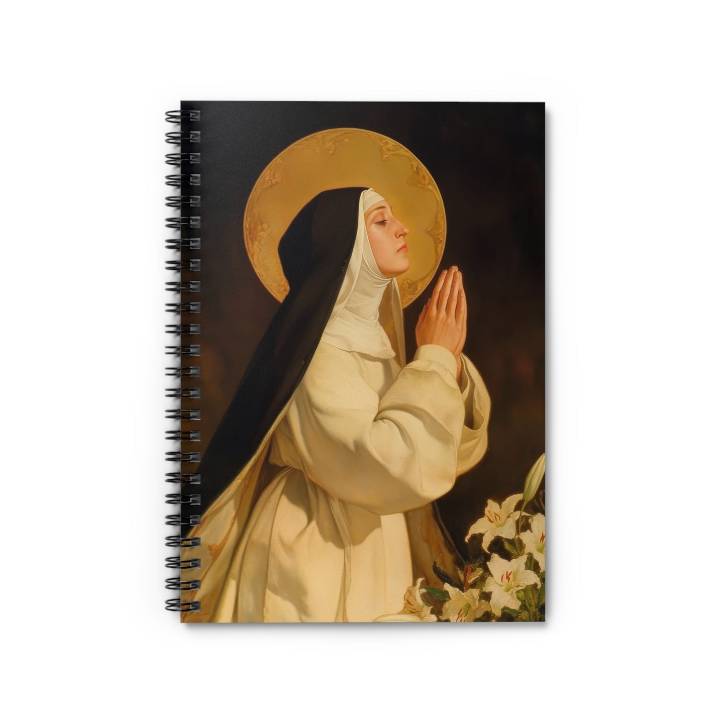 Saint Lutgardis - Sanctified Souls Art - Religious - Spiral Notebook - Ruled Line - Catholic Religious art present gift