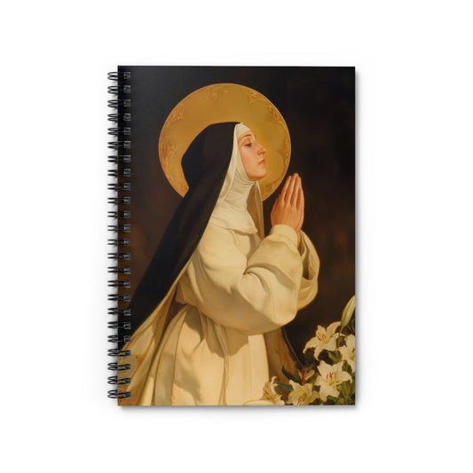 Saint Lutgardis - Sanctified Souls Art - Religious - Spiral Notebook - Ruled Line - Catholic Religious art present gift