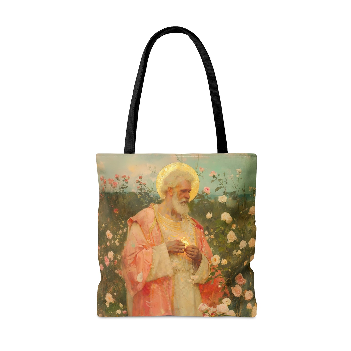 Saint Valentine - Tote Bag - Large Medium Small Faith Art Bag - Bible Study Faith Purse - Double Sided Prayer Tote
