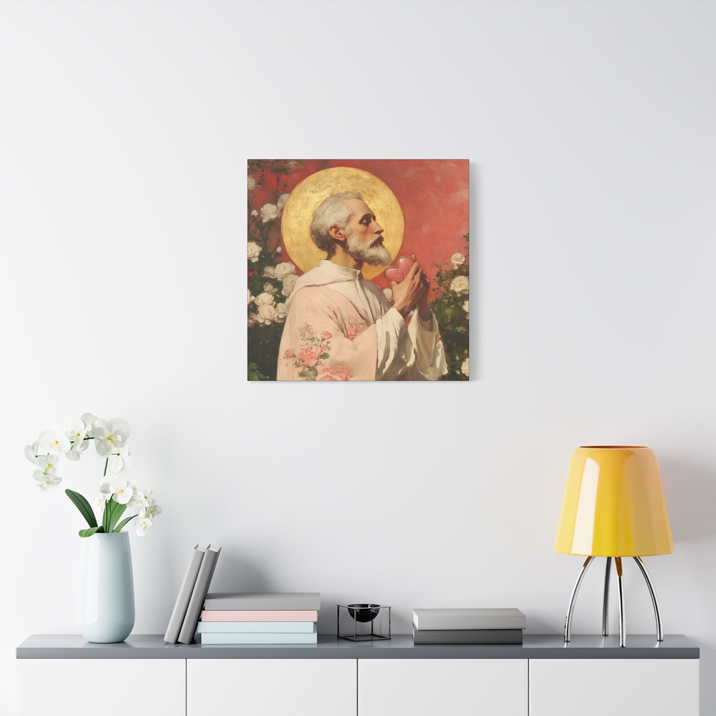 Saint Valentine - Multiple Sizes - Catholic Home art - Museum Wrapped Canvas - Sanctified Souls Print - Catholic Saint Art