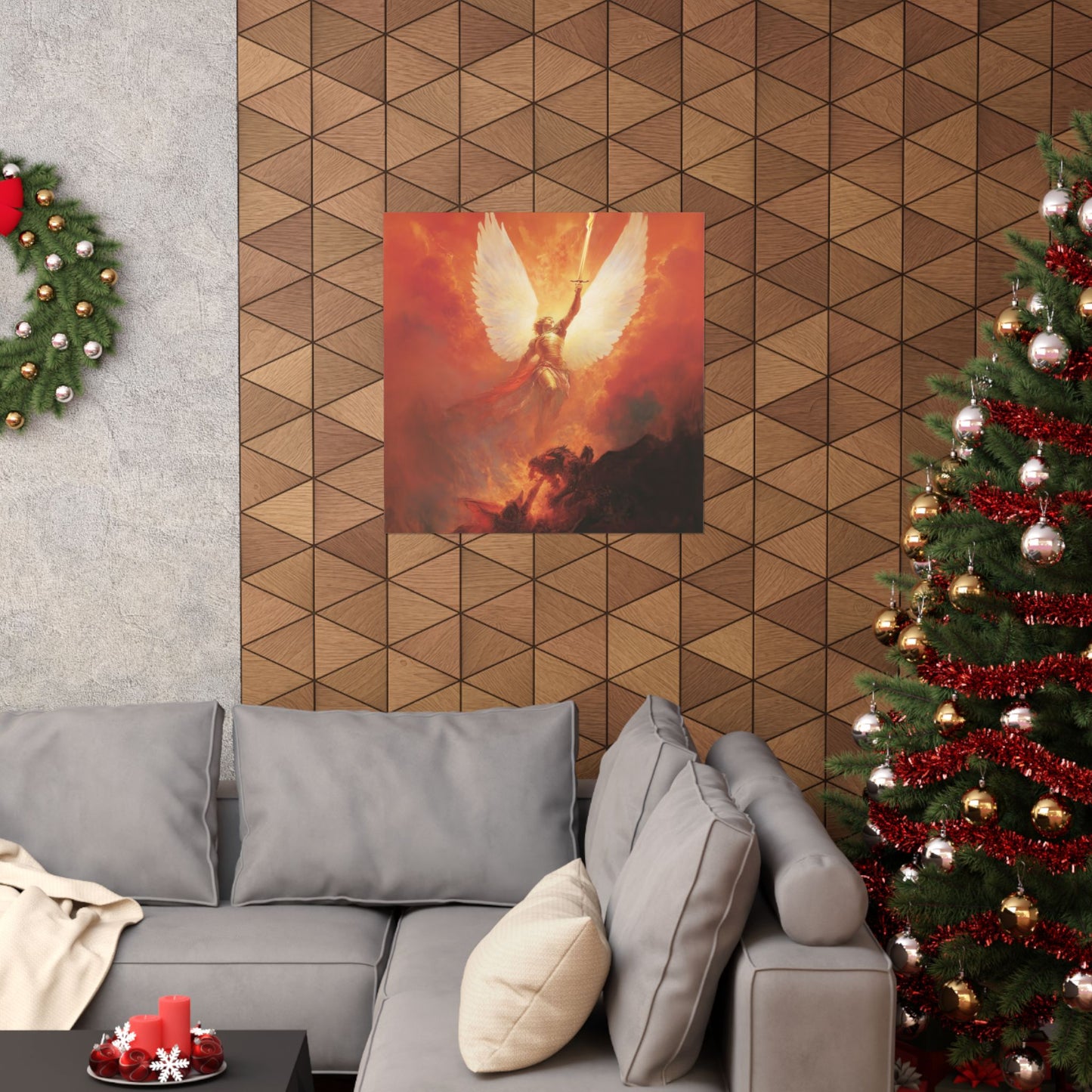 Saint Michael the Archangel - Sanctified Souls Print - Multiple Sizes - Premium Matte Vertical Posters - Angel Artwork