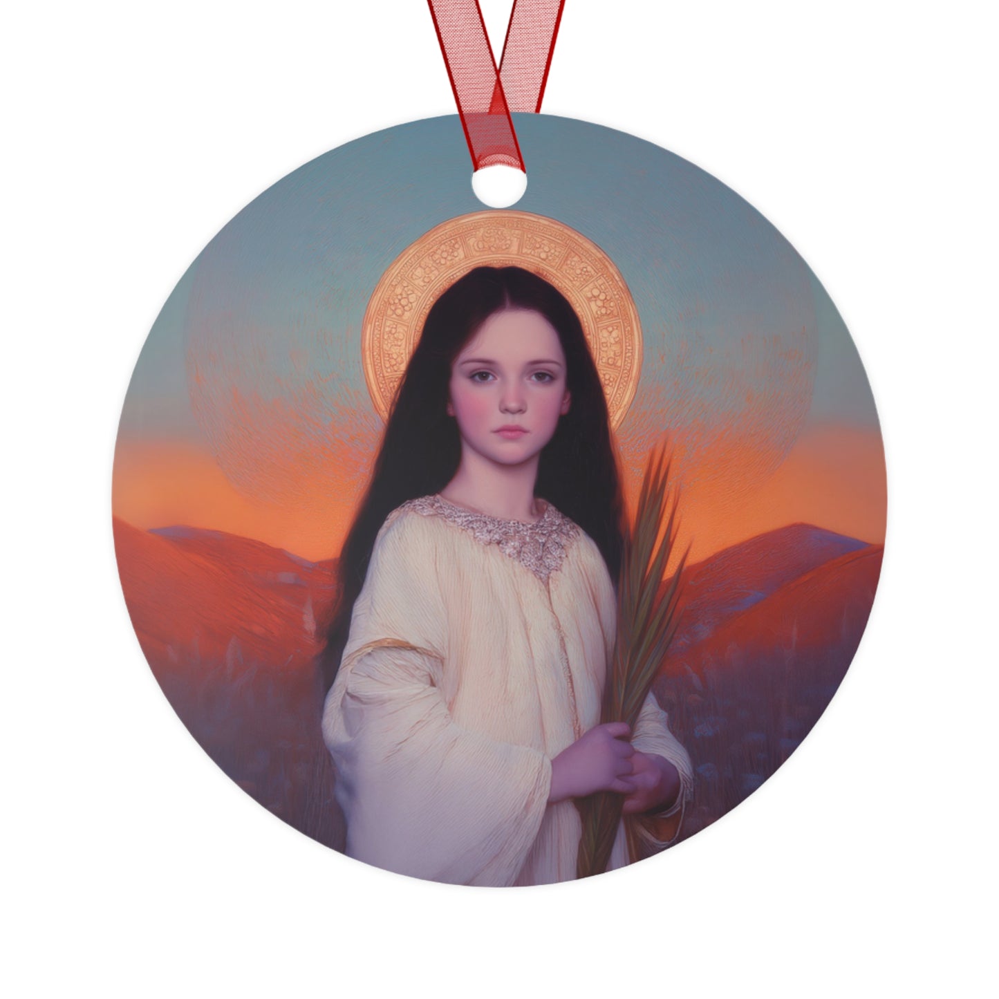 Saint Hope Metal Ornament - Religious Holiday Christmas Ornament and Keepsake - Prayer Ornament - Catholic Christmas Gift