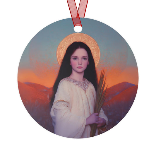 Saint Hope Metal Ornament - Religious Holiday Christmas Ornament and Keepsake - Prayer Ornament - Catholic Christmas Gift
