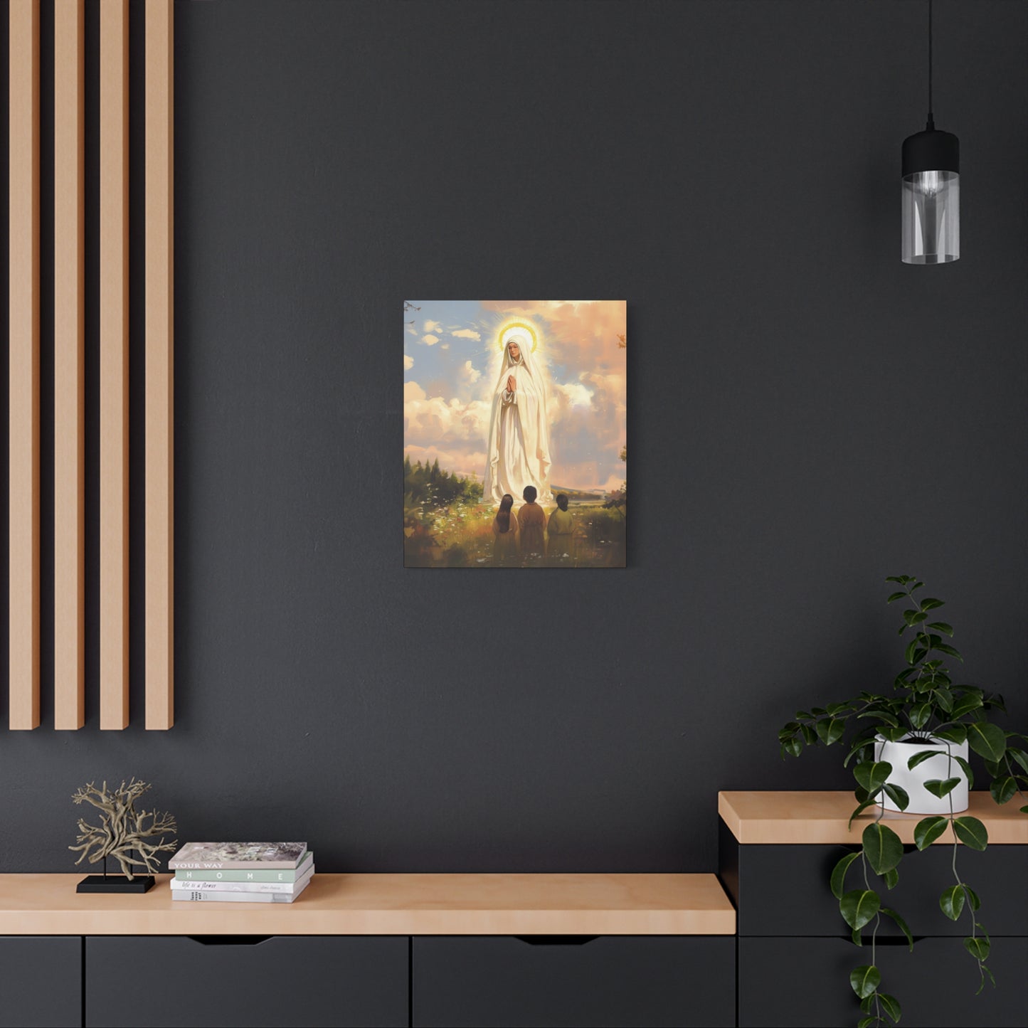 Our Lady of Fátima - Gallery Wrapped Canvas - Print - Religious Art for your Home - Catholic art print - prayer room art