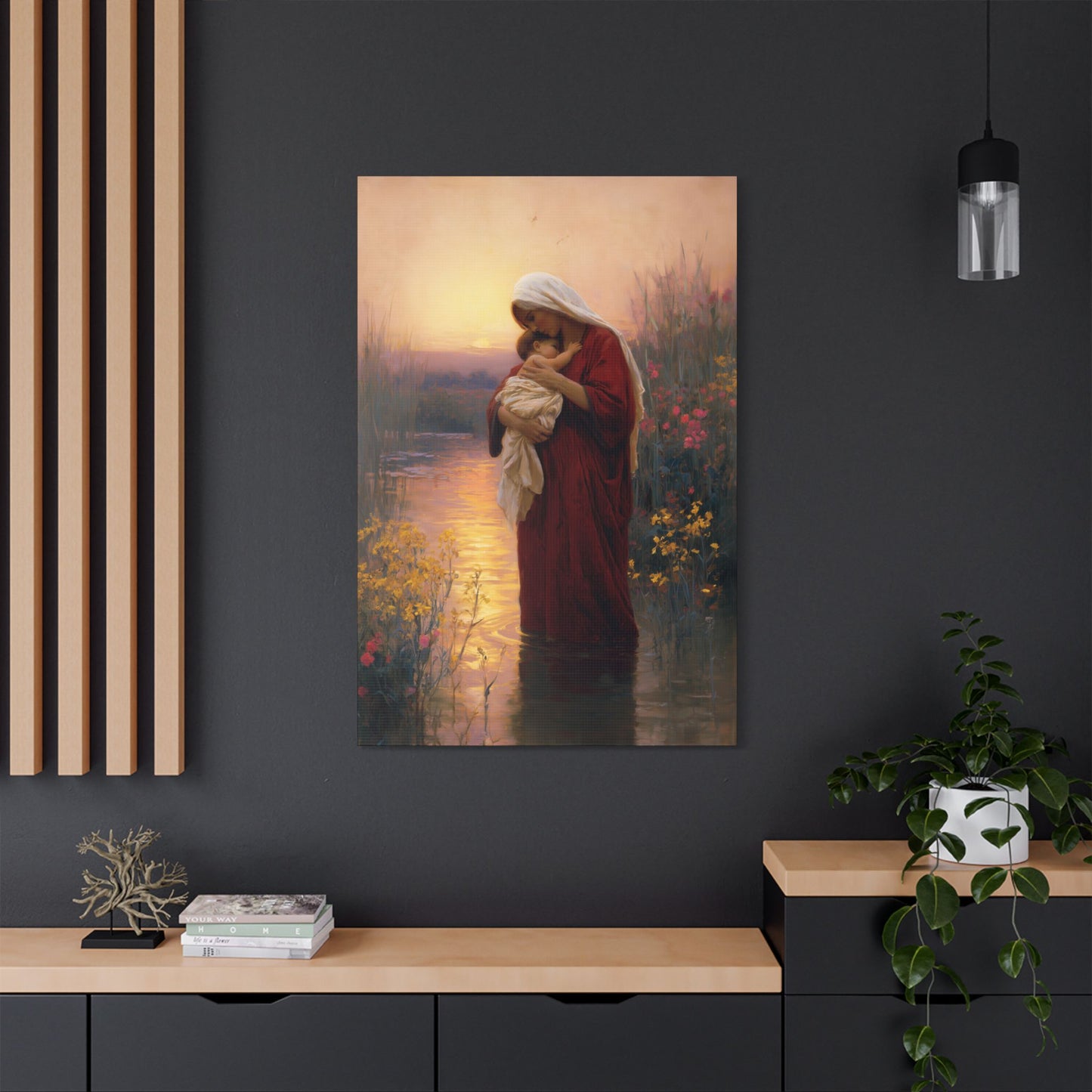 Saint Elizabeth, Mother to John the Baptist -  Museum Wrapped Canvas Print - Multiple Sizes - Catholic Home art Matte Canvas