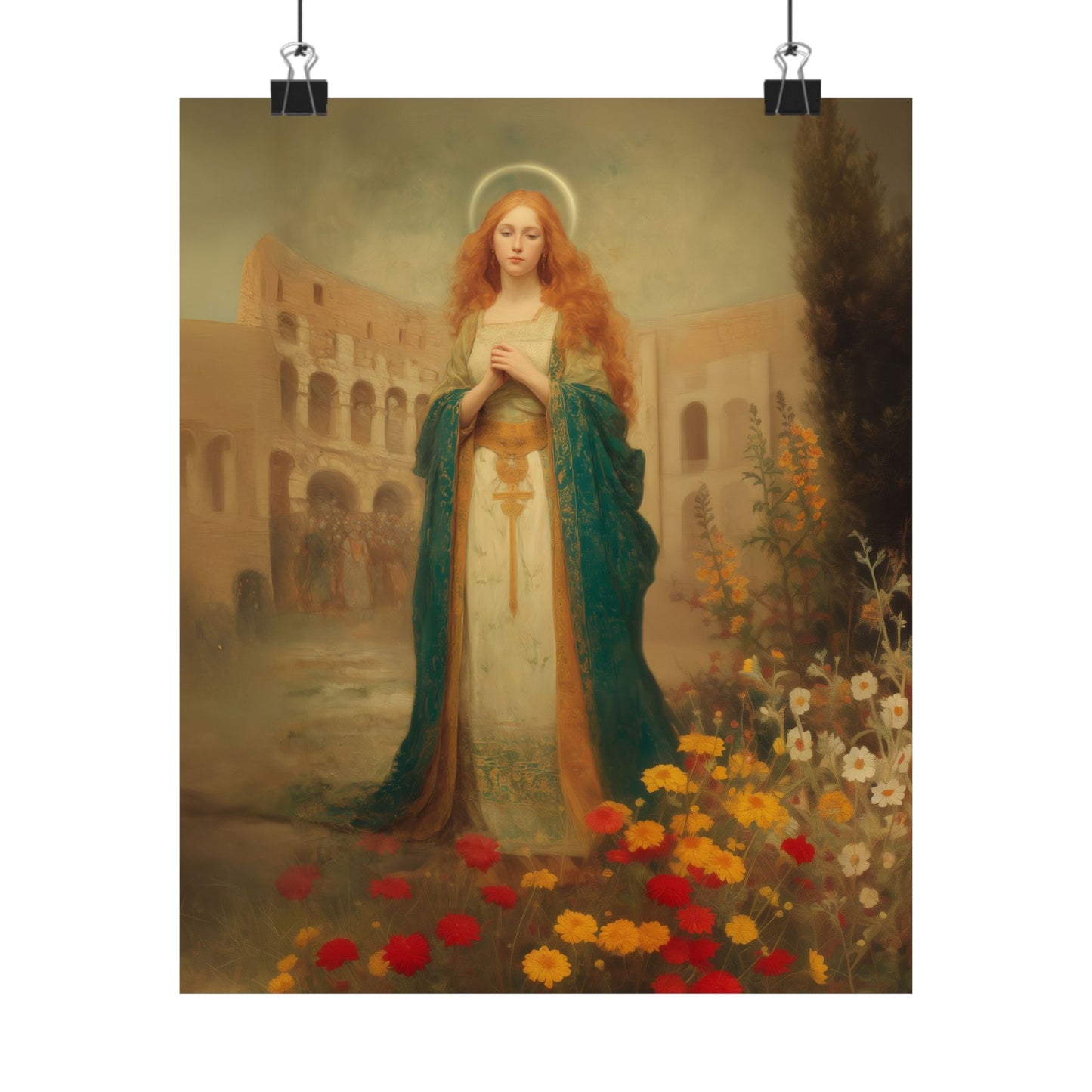 Saint Justina -  Catholic Art - Multiple Sizes - Premium Posters - Catholic Art - Christian Home - Catholic Saint Art