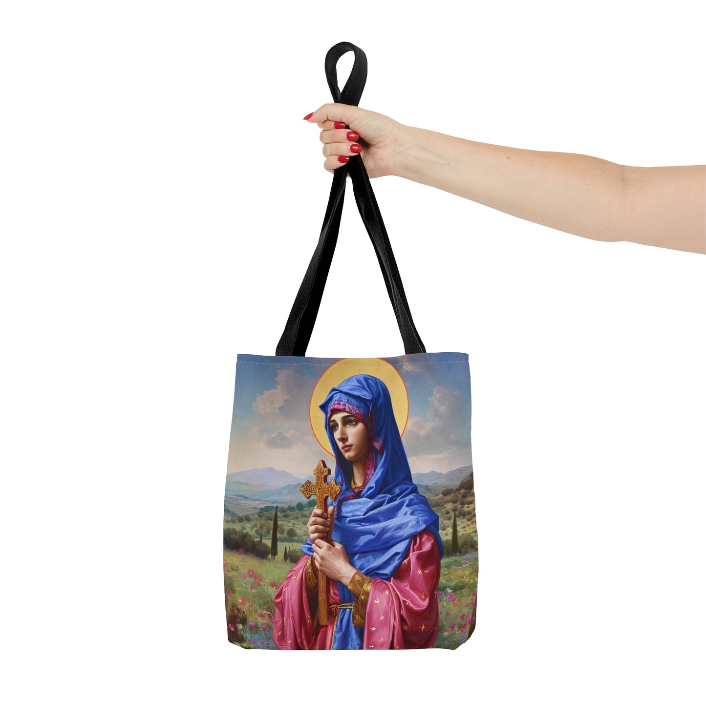 Saint Anysia of Salonika Tote Bag - Large Medium Small Faith Art Bag - Re usable Tote Purse - Double Sided - Catholic Art Bag