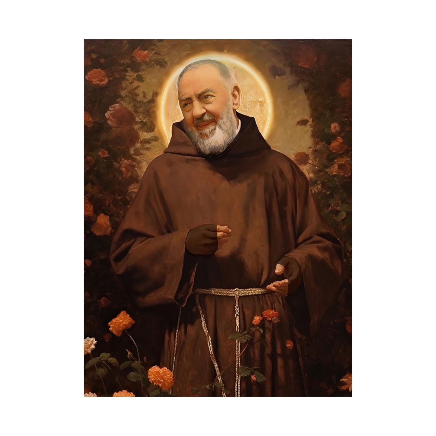 Saint Padre Pio Print - Sanctified Souls Print - Multiple Sizes - Premium Matte Vertical Posters