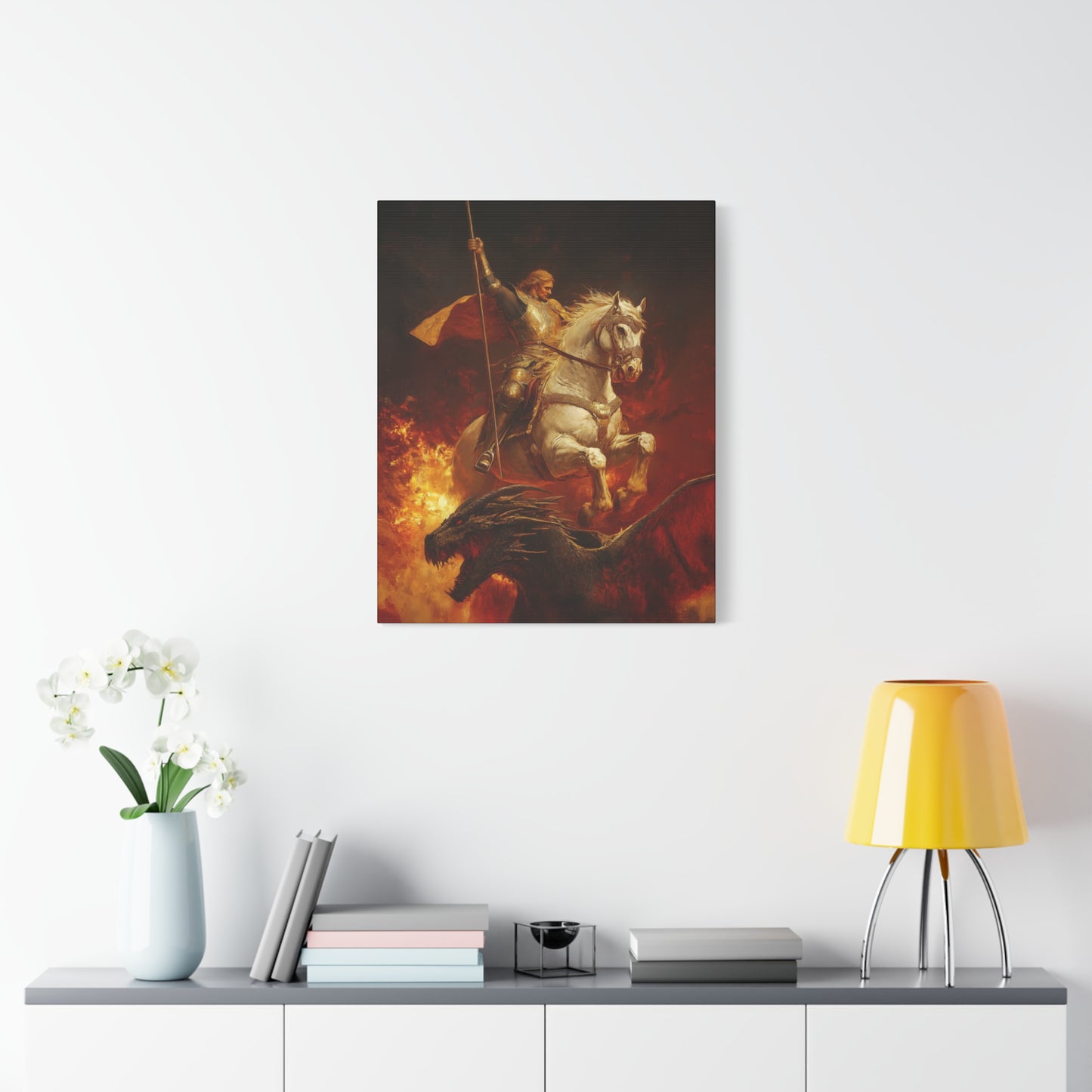 Saint George -  Museum Wrapped Canvas - Sanctified Souls Print - Religious Art for your Home - Catholic Patron Saint Art