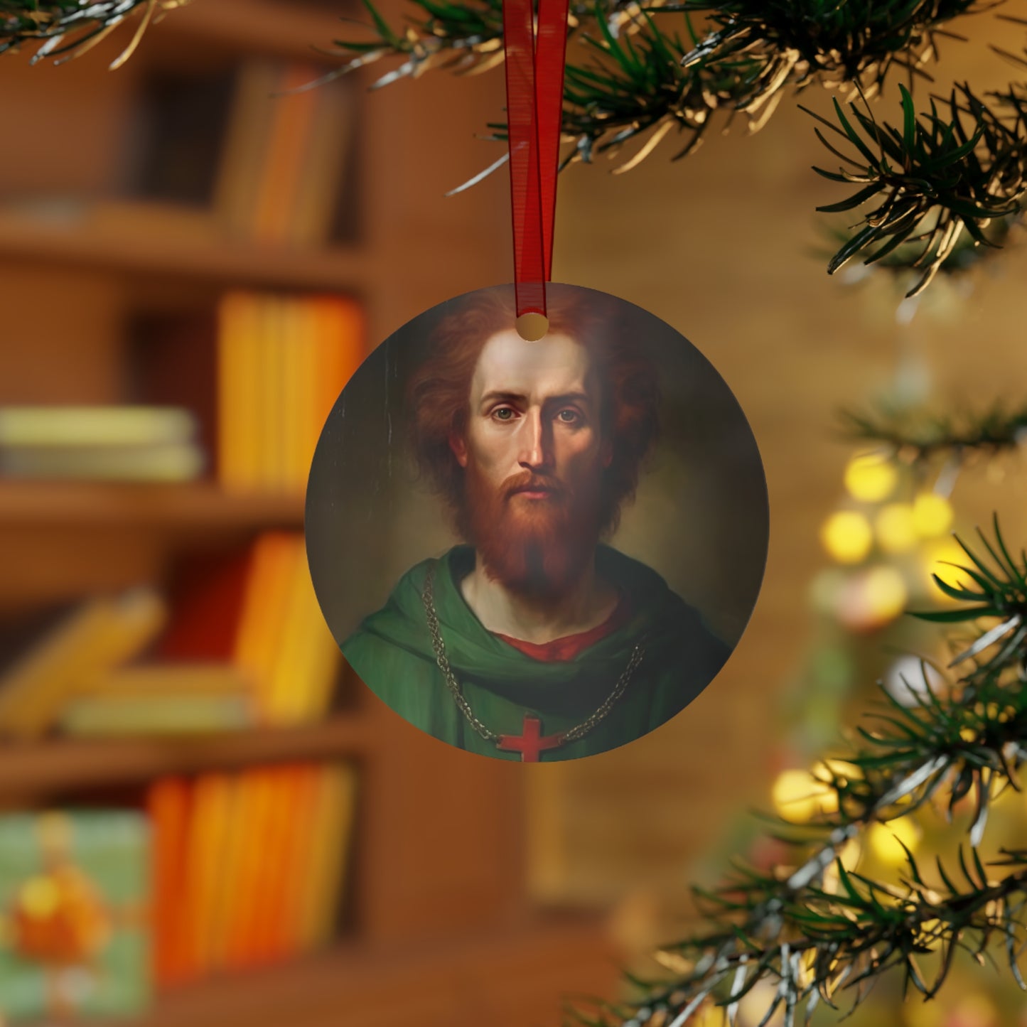 Saint Alexius of Rome Ornament - Religious Holiday Christmas Ornament and Keepsake - Double sided Keepsake Religious Ornament