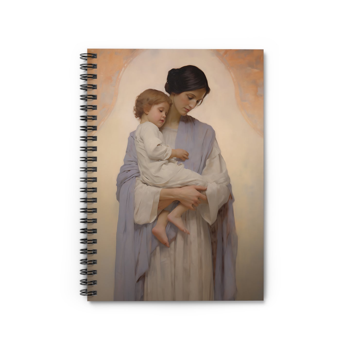 Celestial Bond Mother's Journal - Sanctified Souls Art - Religious Based Notebook - Spiral Notebook - Ruled Line