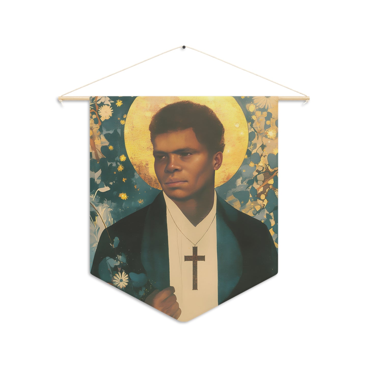 Blessed Peter To Rot Pennant / Banner / Wall Hanging - Prayer room art - 18" x 21" - Catholic prayer Religious Christian Gift