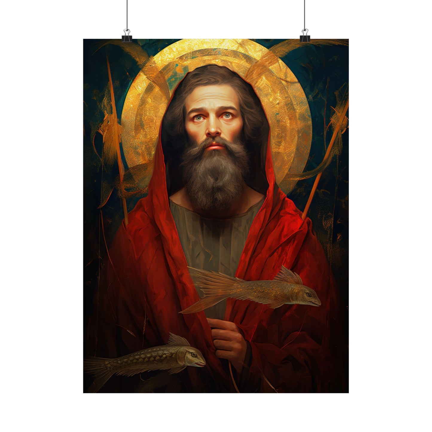 Saint Andrew the Apostle Print - Sanctified Souls Print - Multiple Sizes - Premium Matte Vertical Posters