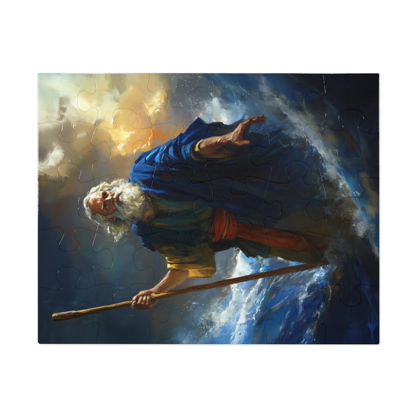 Moses Before the Trembling Sea - Puzzle & Keepsake Tin - Religious Jigsaw Puzzle (30, 110, 252, 500,1000-Piece)
