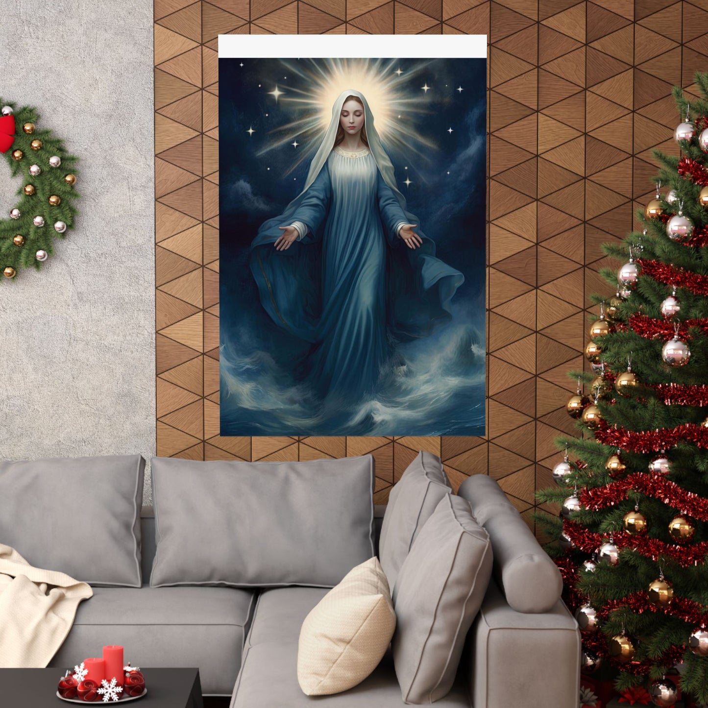 Our Lady, Star of the Sea - Sanctified Souls Print - Multiple Sizes - Premium Matte Vertical Posters - Stella Maris Print
