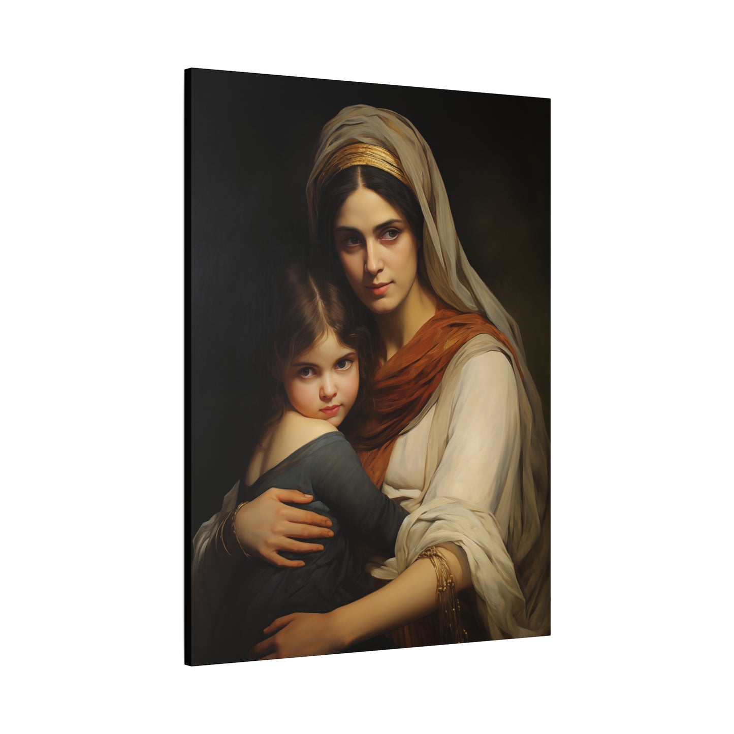 Saint Anne mother of Mary the Blessed Virgin - Museum Wrapped Canvas - Sanctified Souls Print - Religious Art for your Home