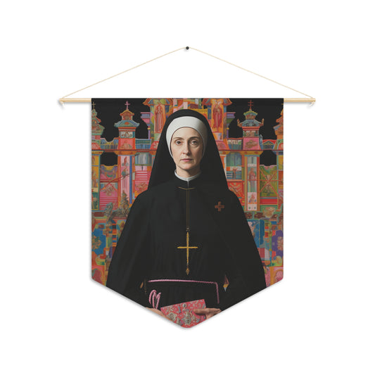 Blessed Mary Angela Truszkowska Wall Banner / Wall Hanging - Prayer room art - Catholic Home Art - Large Saint Art - 18" x 21"