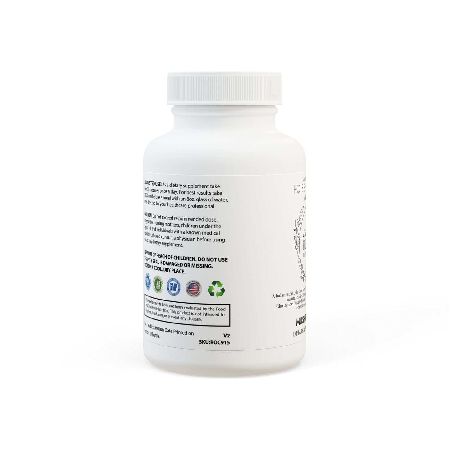 Saint Agnes's Rule & Remedy - Poise · Aequalitas - Clear Mind - Mushroom Blend Supplement (60 Capsules)